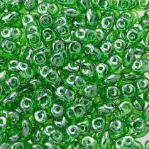 10GR SUPERDUO 2.5X5MM GLASS COLOURS GREEN LUSTER 50050/14400
